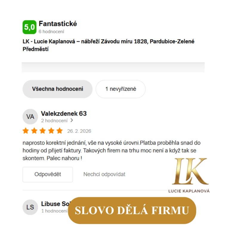 Recenze spokojeného klienta na logistické služby a férové jednání – Lucie Kaplanová